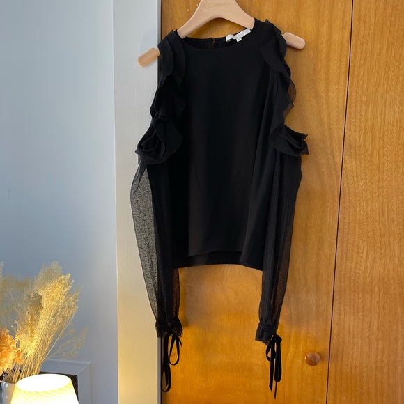 ALEXIS Fernand Ruffle Trim Cold Shoulder Top - Picture 2 of 8